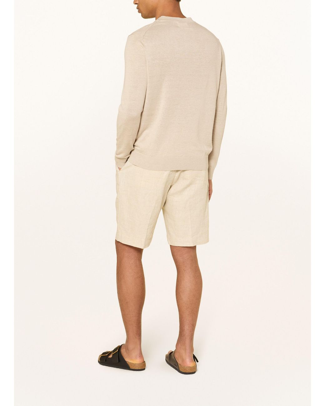 NN07 Leinenpullover TED in Natural für Herren