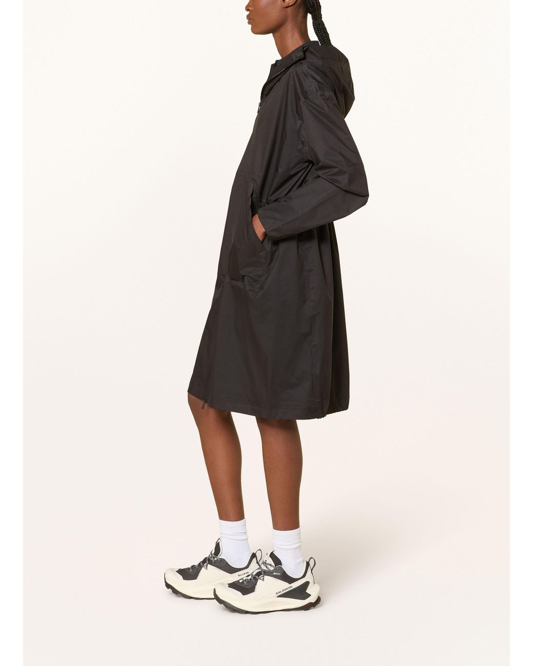 JEANNE BARET Black Regenmantel KENZIA