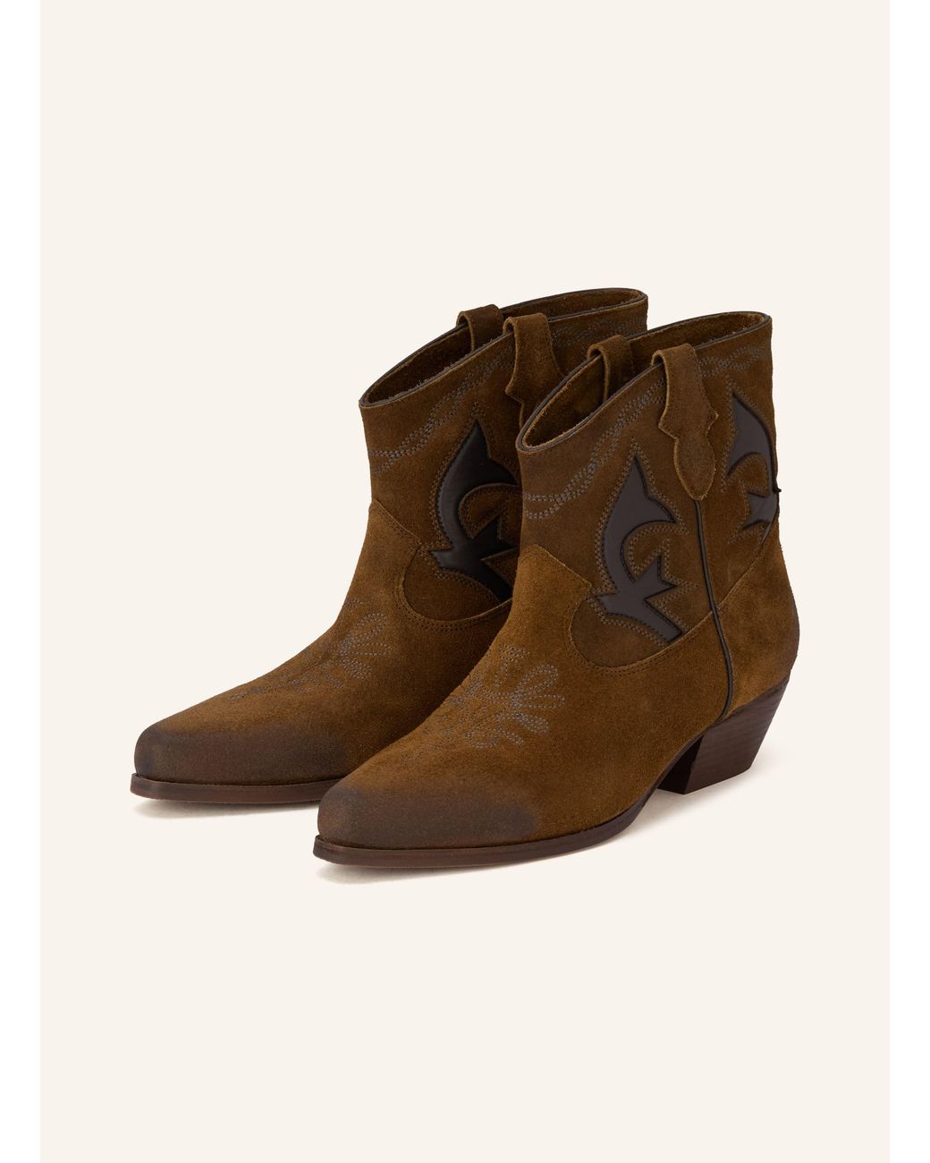 Ba&sh Brown Cowboy Boots CURTIS