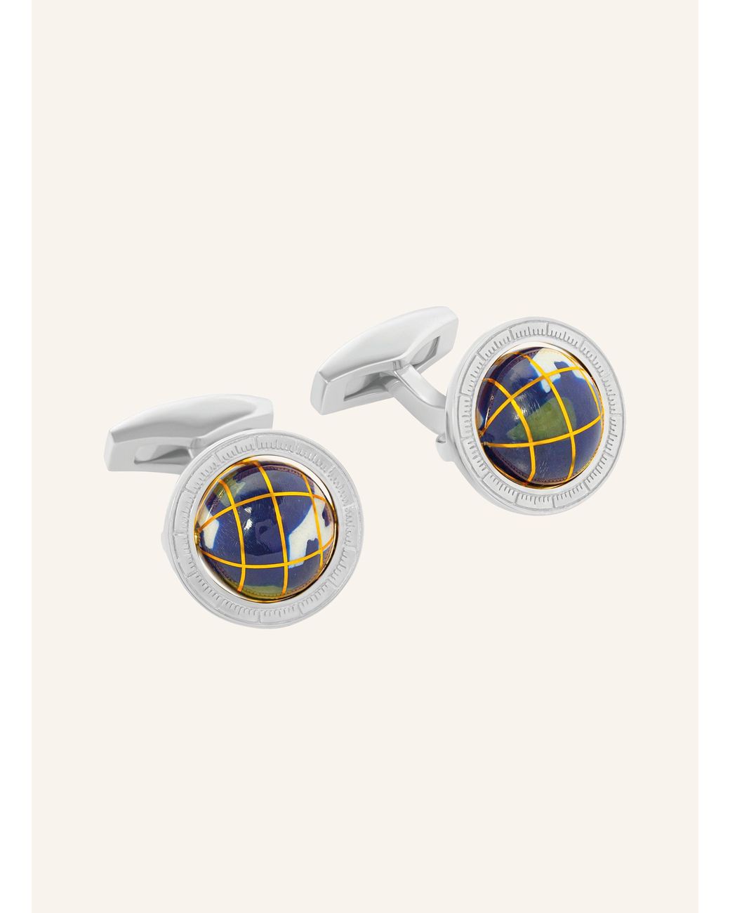 Tateossian Manschettenknöpfe GLOBE LAPIS in Natural für Herren