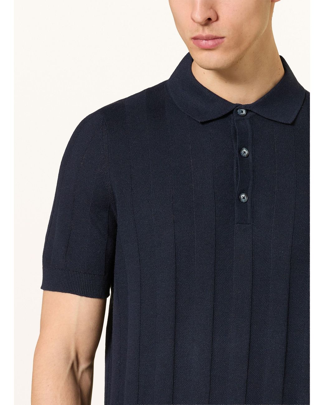 Brax Strick-Poloshirt PASCAL in Blue für Herren