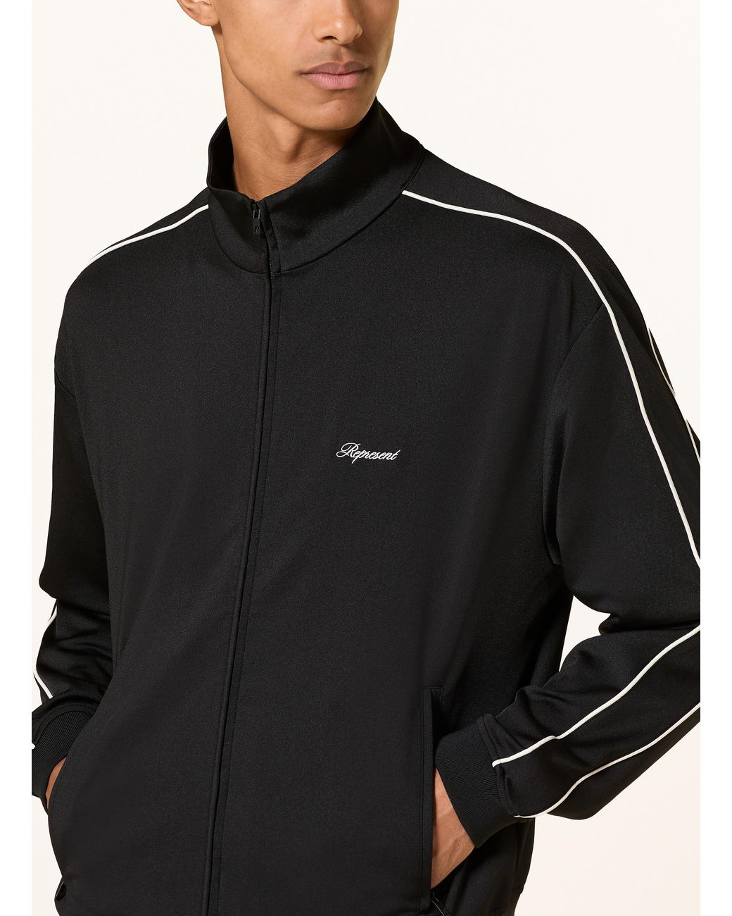 Represent Track Jacket in Black für Herren