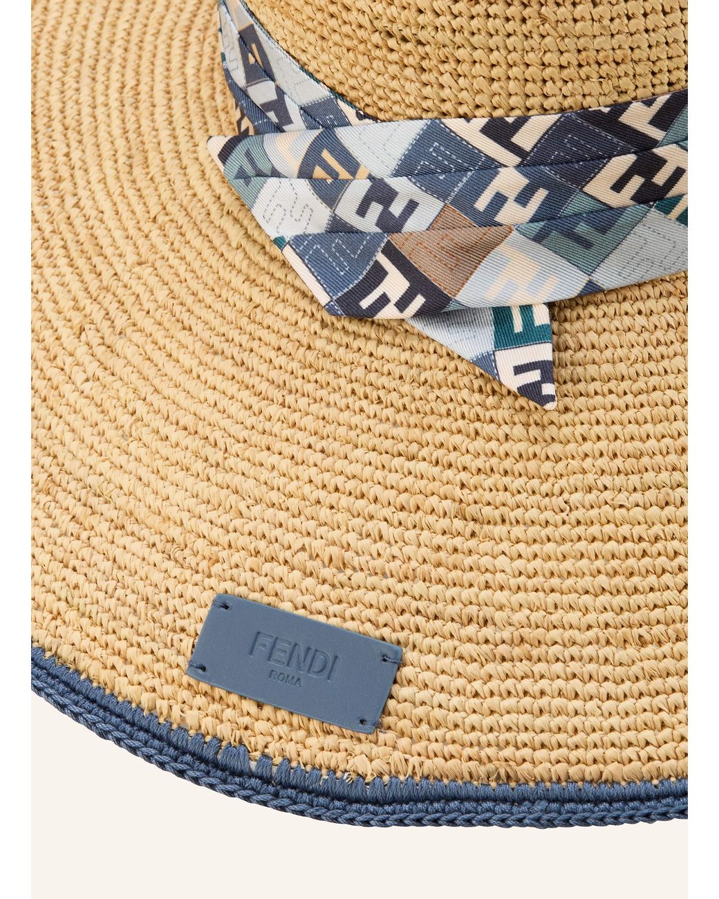 Fendi Natural Strohhut