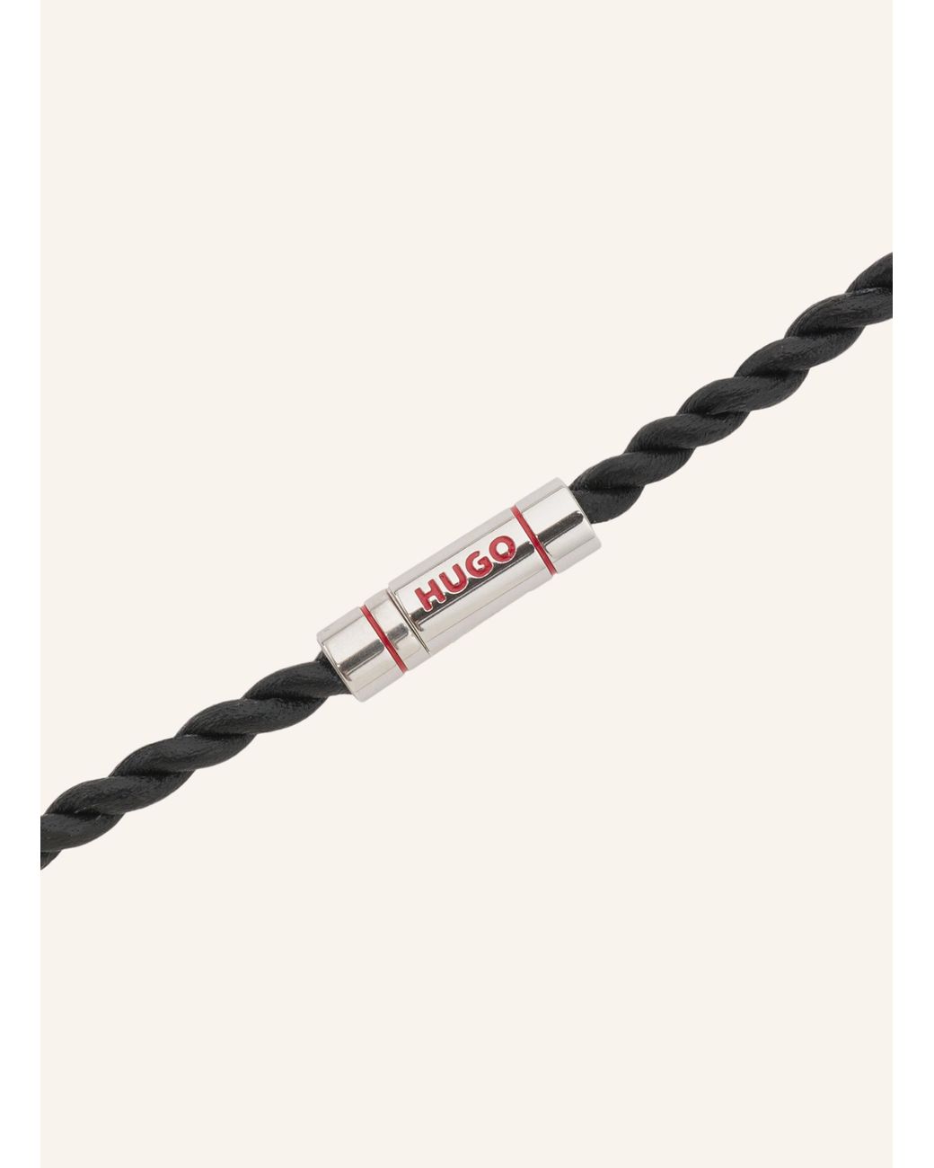 HUGO Armband E-DOUBLEBRAID4-BRA in Black für Herren