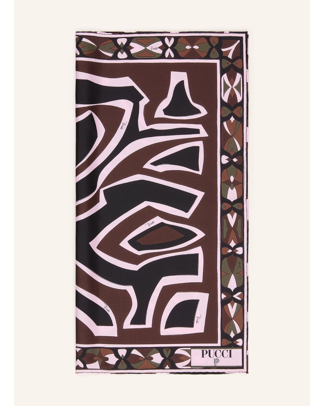 Emilio Pucci Multicolor Seidentuch