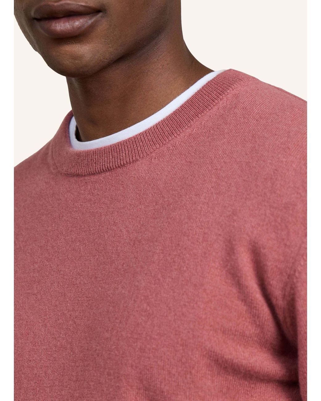 Hackett Pullover SR CASHMERE CREW in Pink für Herren
