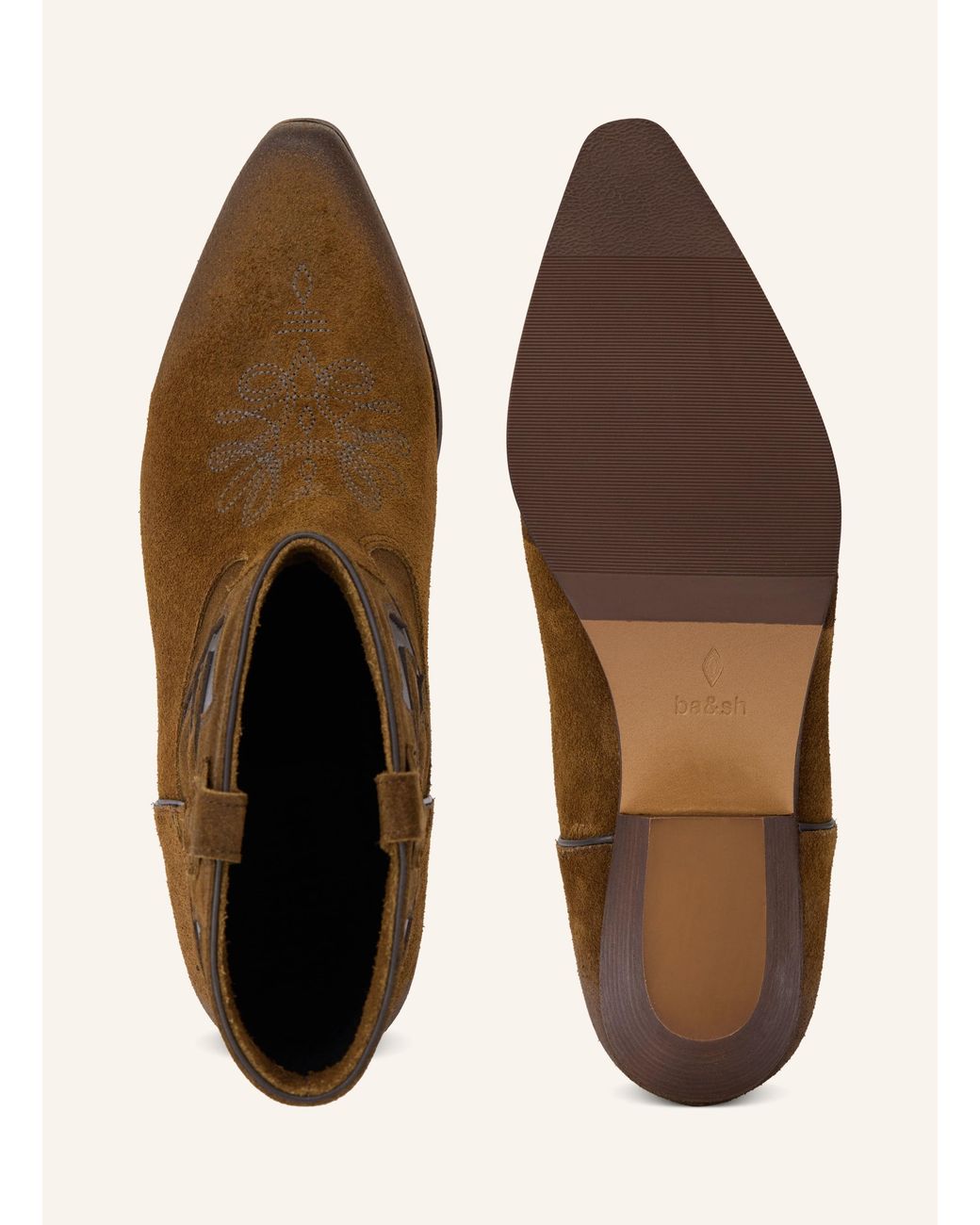 Ba&sh Brown Cowboy Boots CURTIS