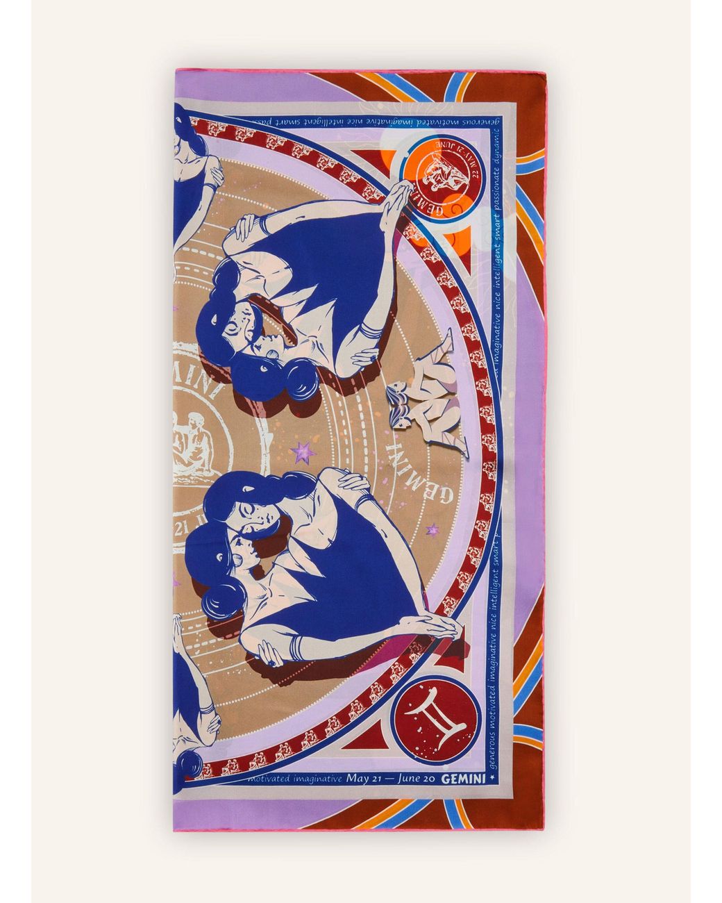 Codello Blue Tuch STERNZEICHEN ZWILLINGE