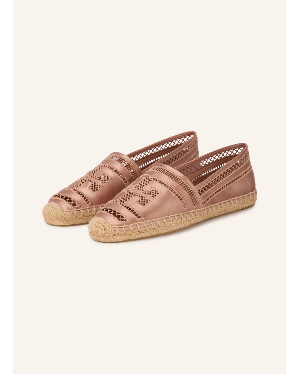 Tory Burch Pink Espadrilles OPEN WEAVE