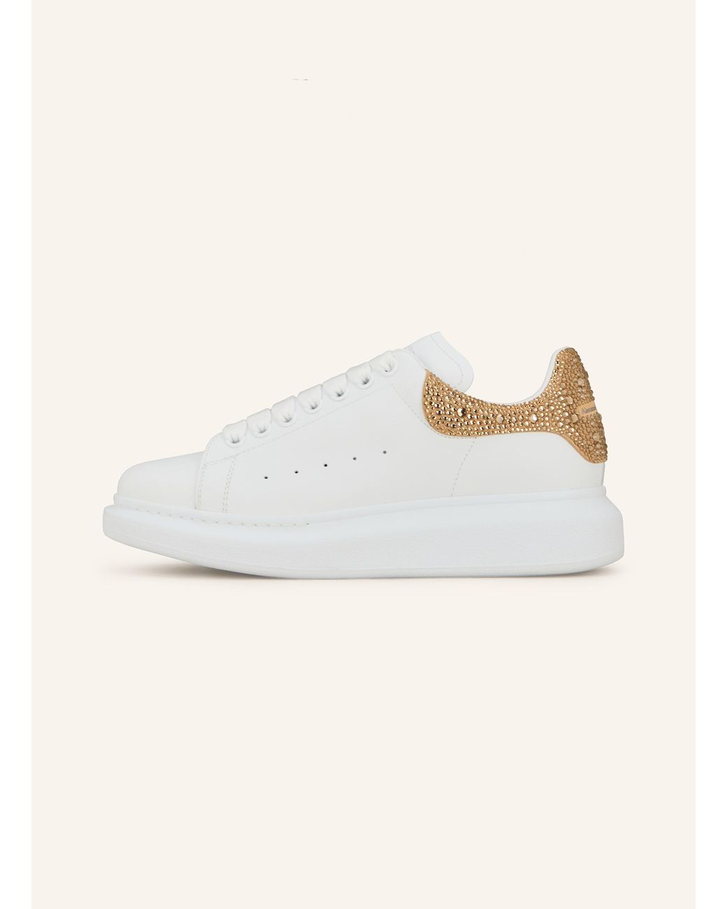 McQueen Natural Sneaker mit Schmucksteinen