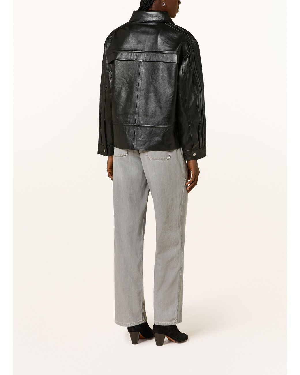 Ba&sh Black Lederjacke KASSIA