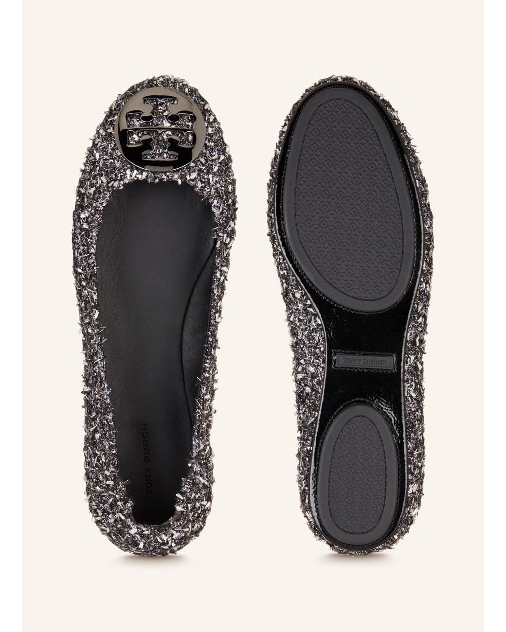 Tory Burch Multicolor Ballerinas MINNIE mit Glitzergarn