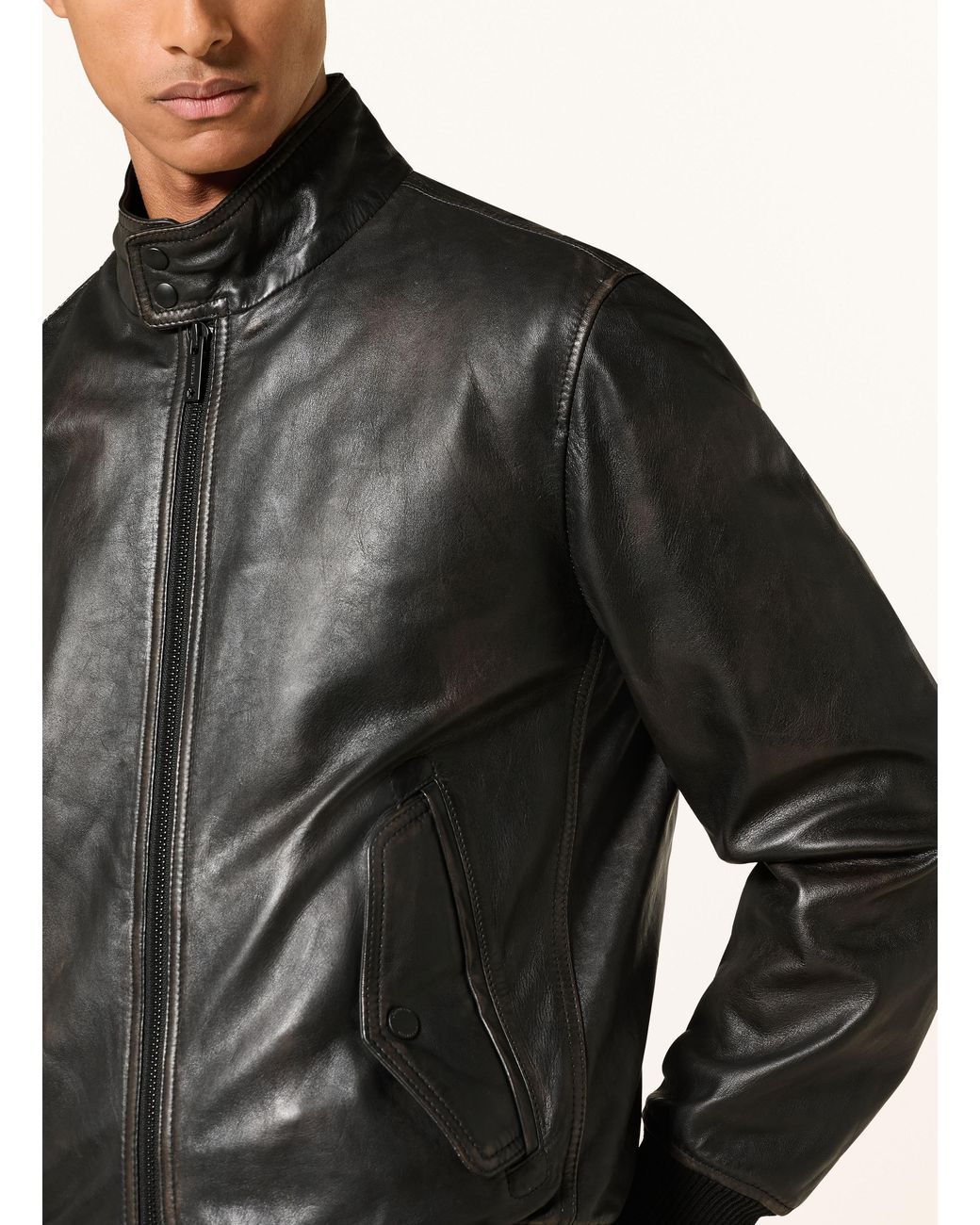 Strellson Lederblouson in Black für Herren