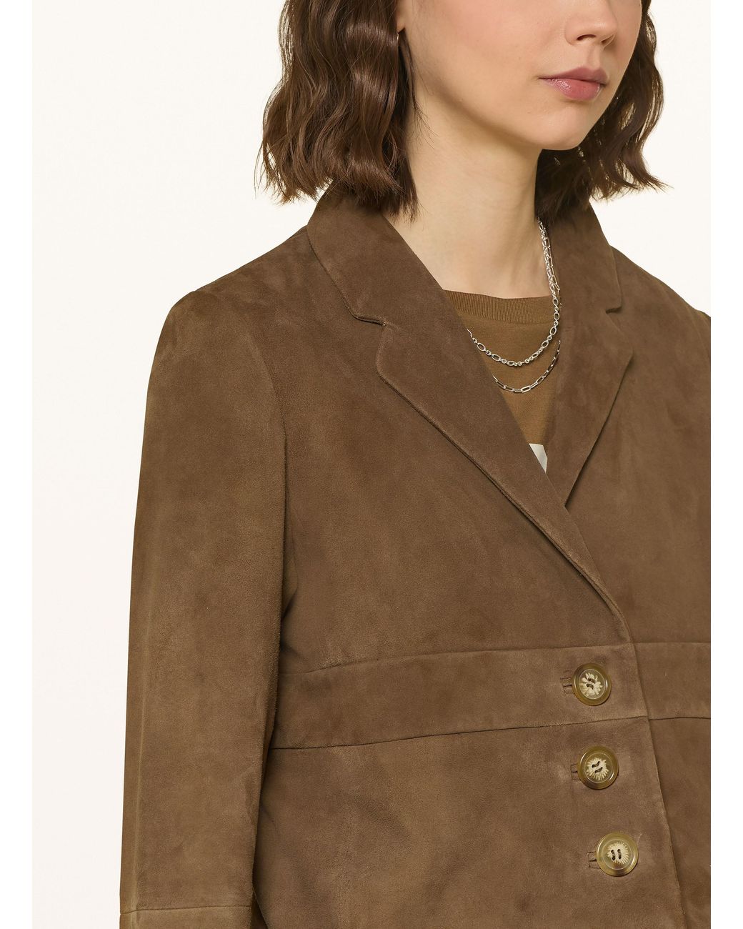 Ba&sh Brown Lederjacke MORFEO