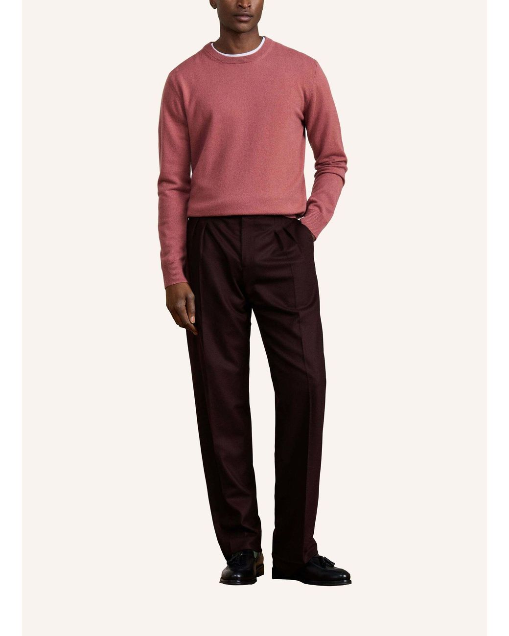 Hackett Pullover SR CASHMERE CREW in Pink für Herren