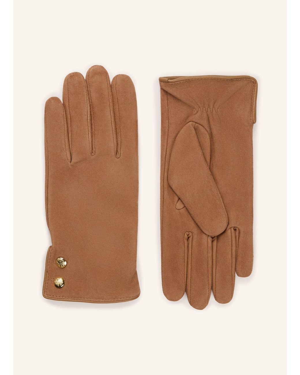 Ralph Lauren Brown Lederhandschuhe