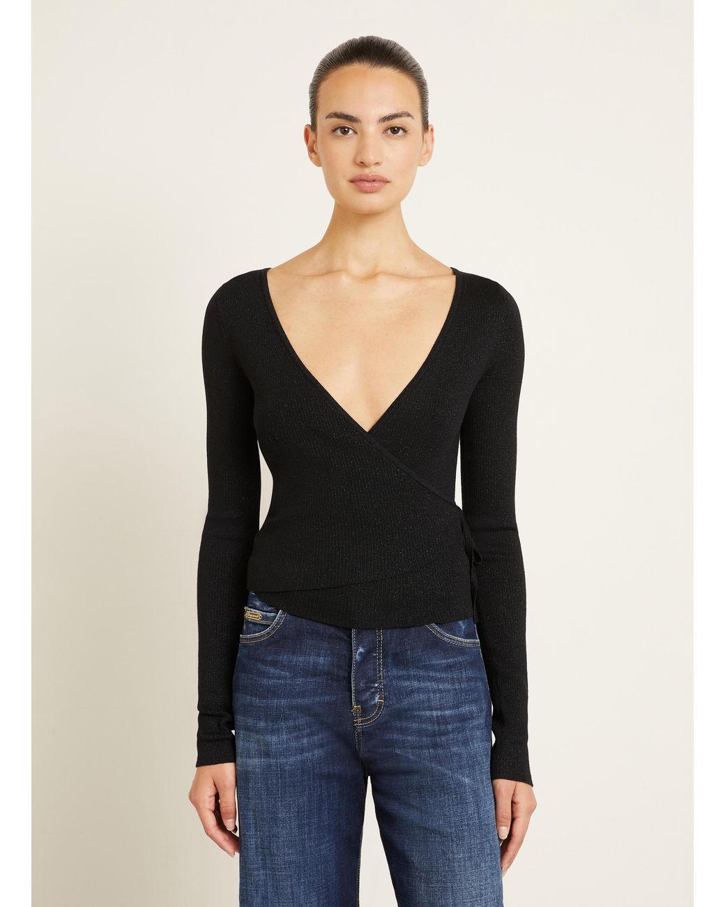 DSquared² Black Strickjacke mit Glitzergarn