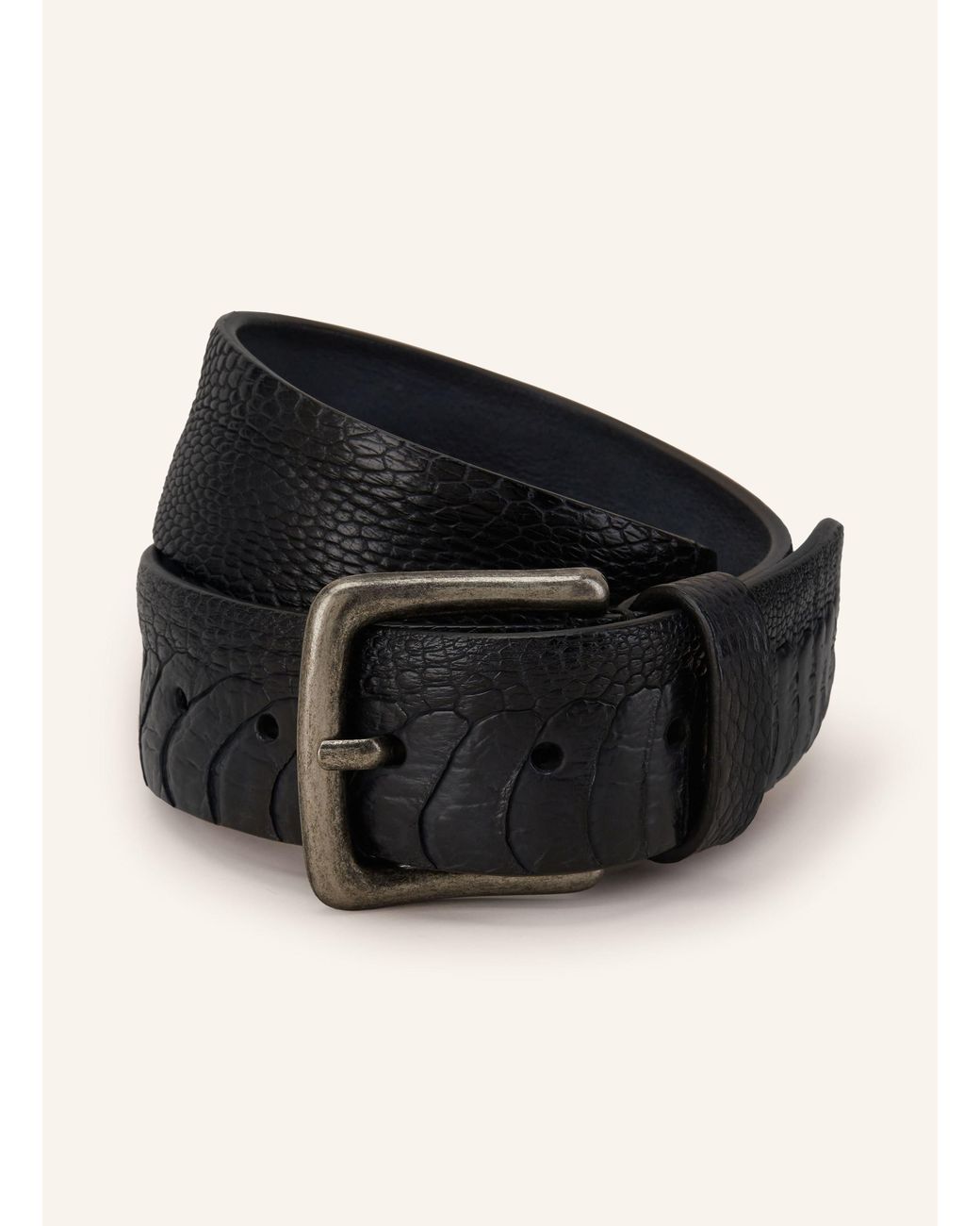 Post & Co Ledergürtel in Black für Herren