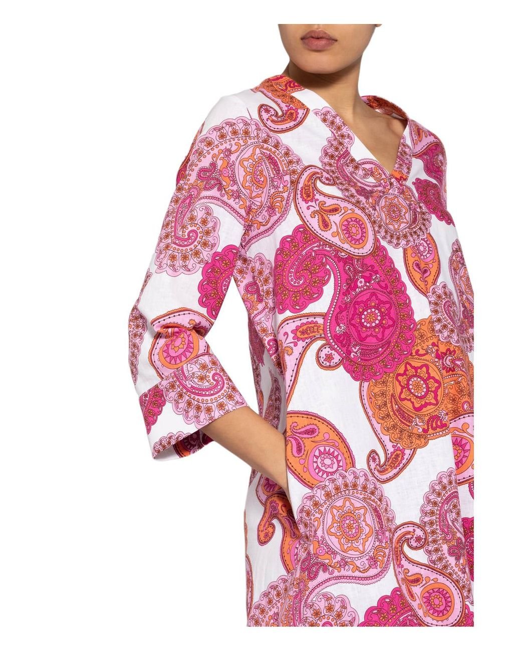 LIEBLINGSSTÜCK Kleid ESME mit 3/4-Arm und Leinen in Pink | Lyst DE