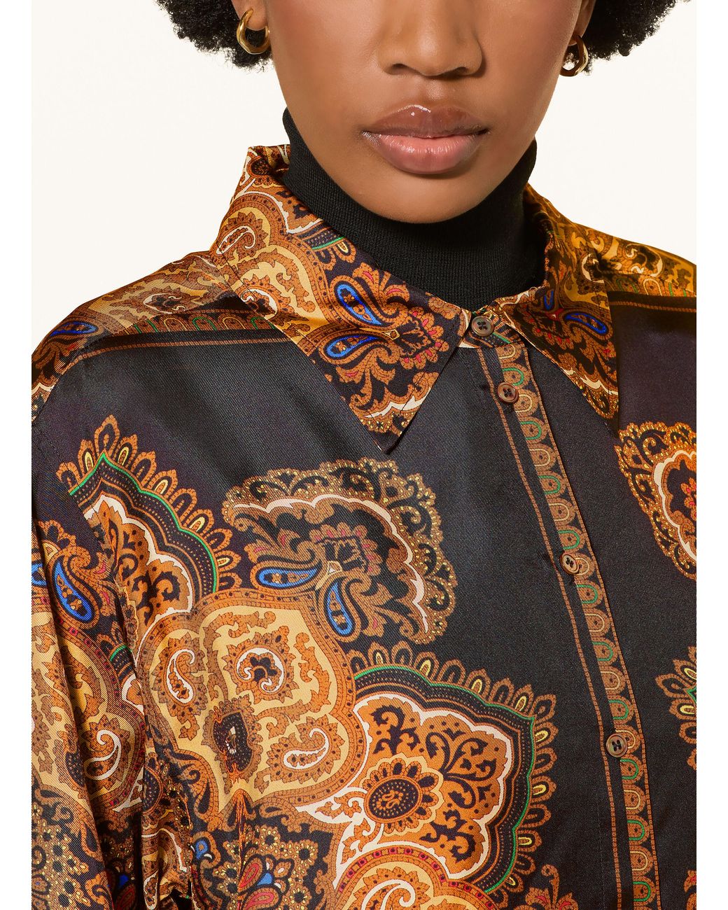 Sandro Brown Hemdbluse aus Seide