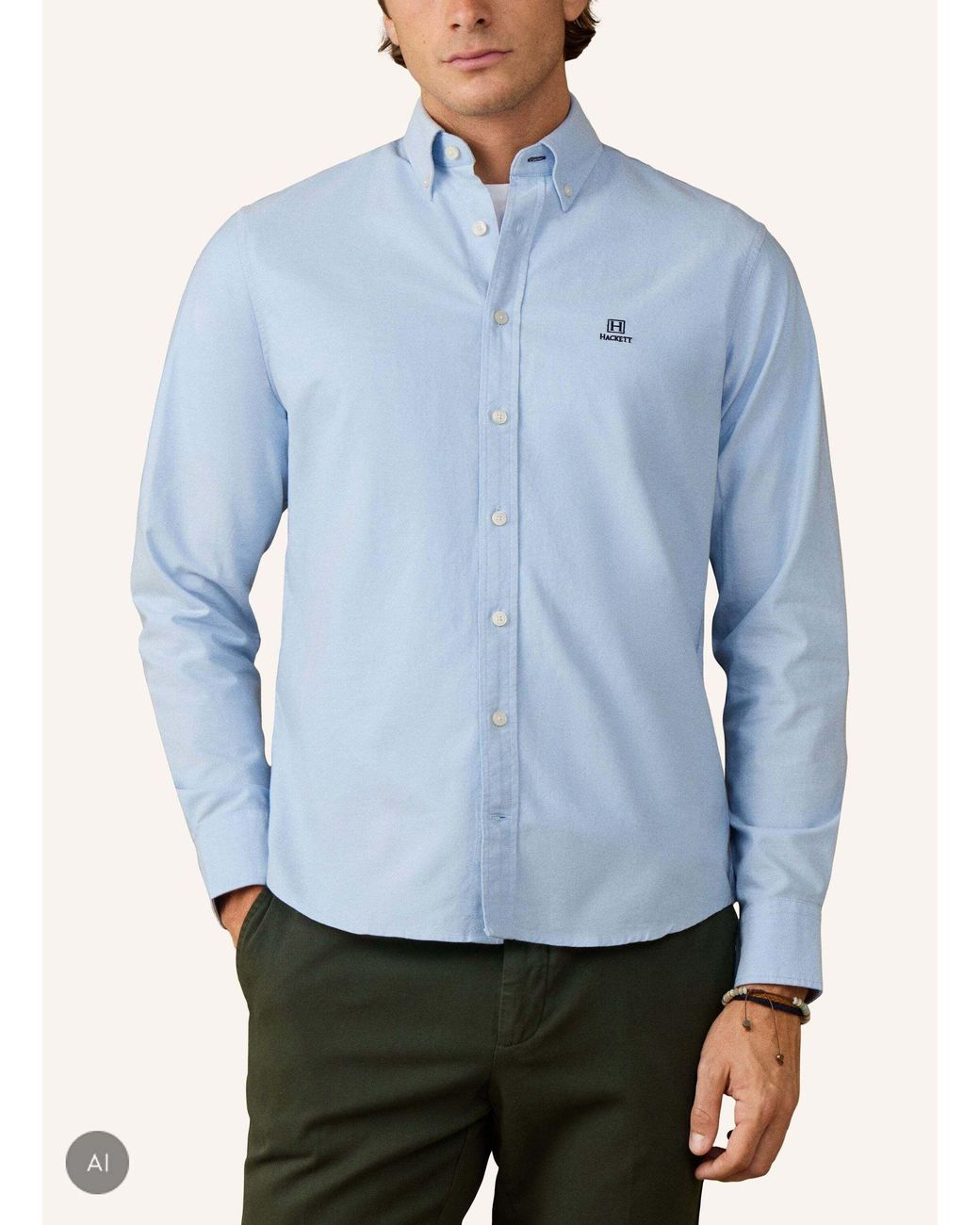 Hackett Freizeithemd HERITAGE ESS SOLID OX in Blue für Herren