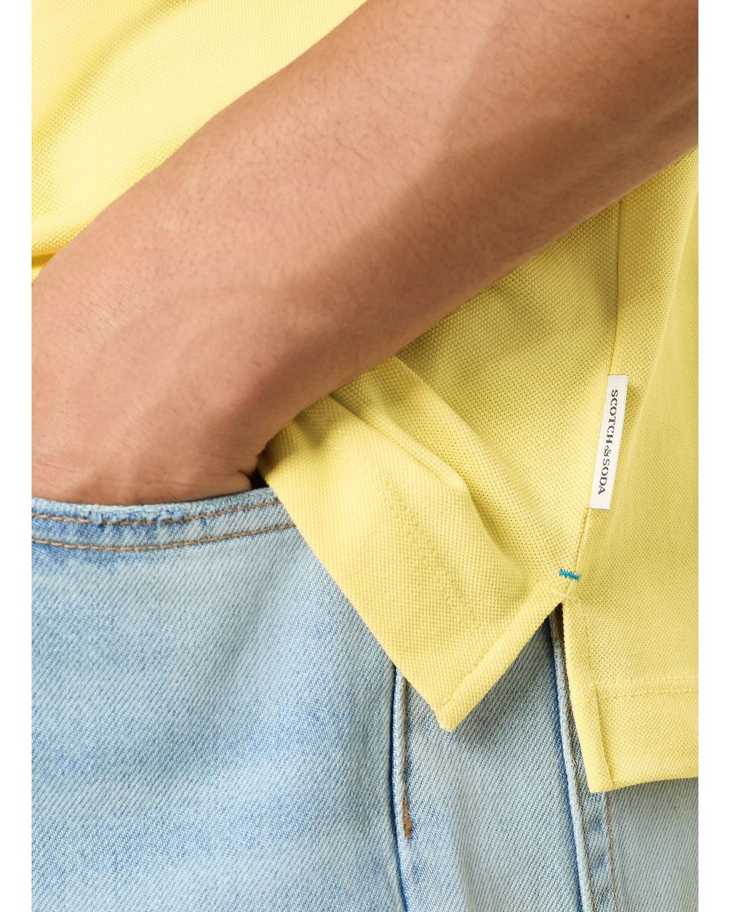 Scotch & Soda Piqué-Poloshirt in Yellow für Herren