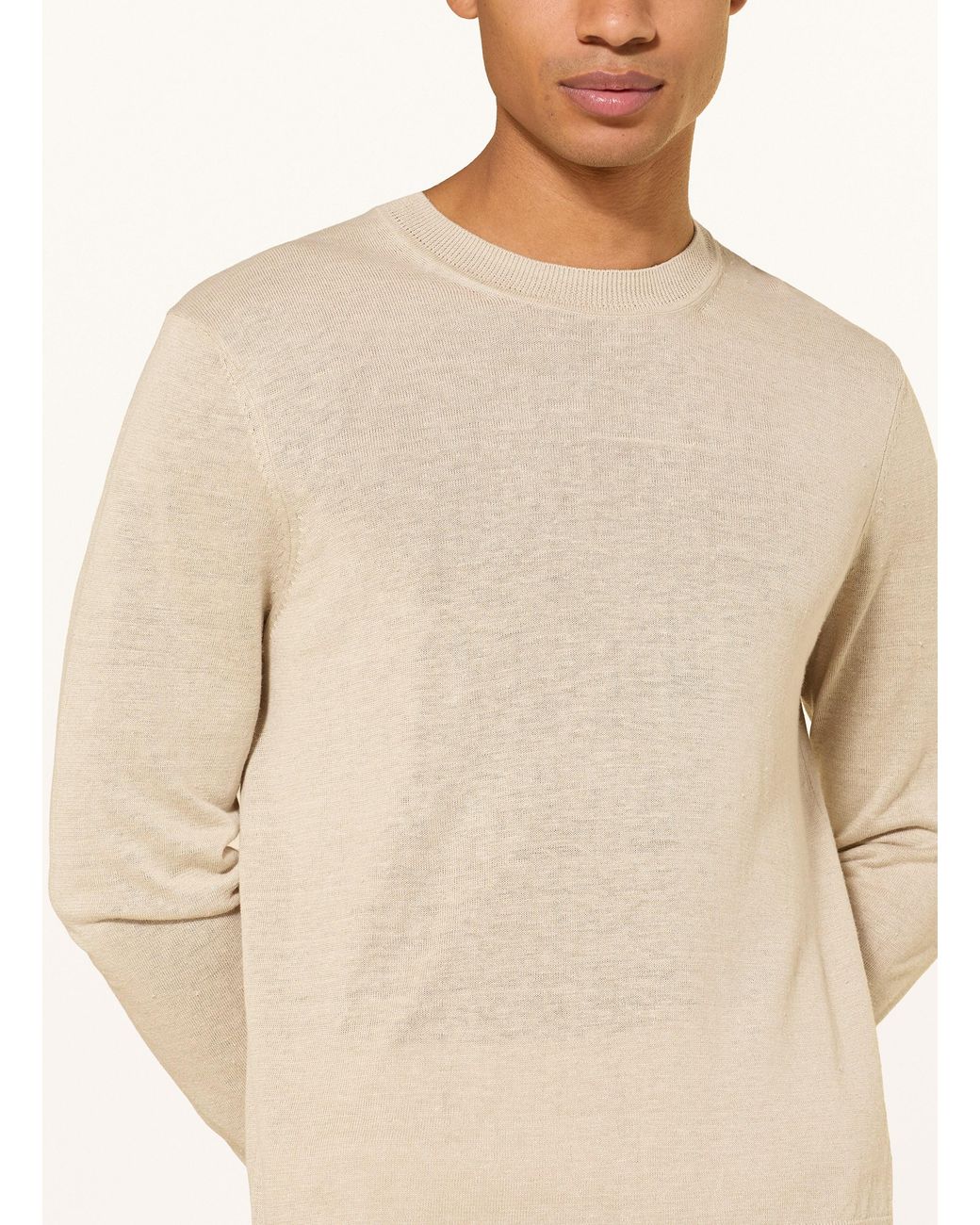 NN07 Leinenpullover TED in Natural für Herren