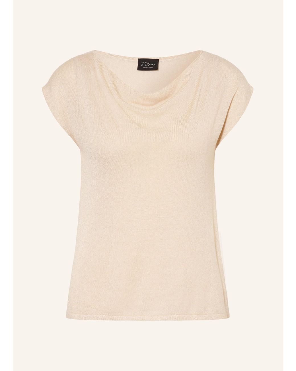 S.oliver Natural Strickshirt mit Glitzergarn