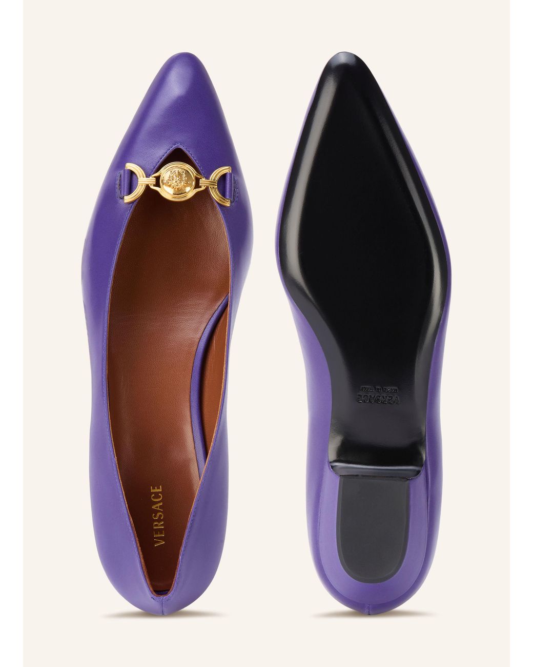 Versace Blue Ballerinas