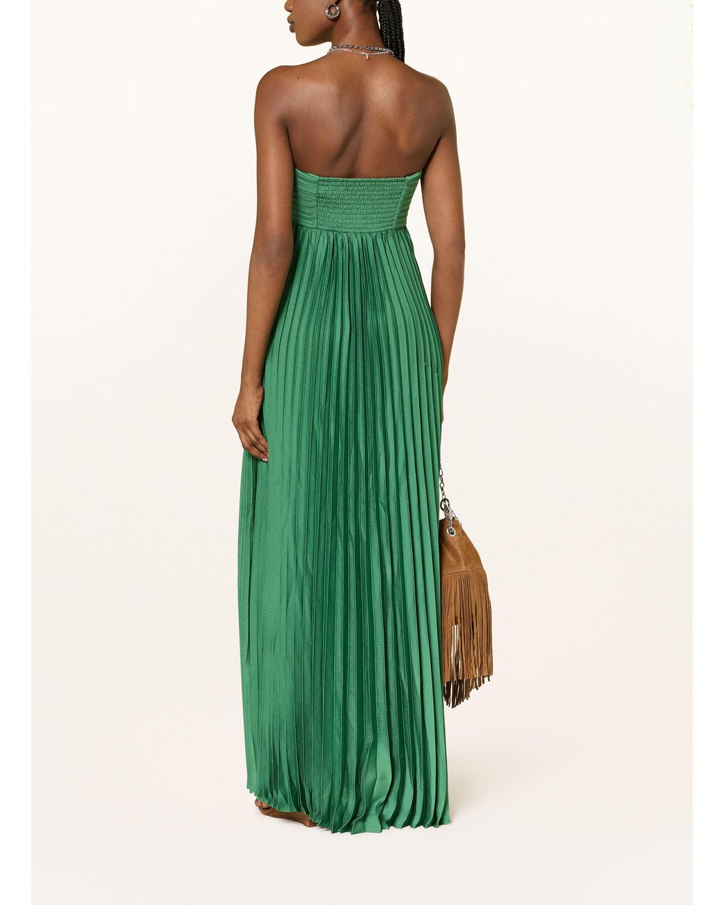 Ba&sh Green Abendkleid WILLOW mit Plissees