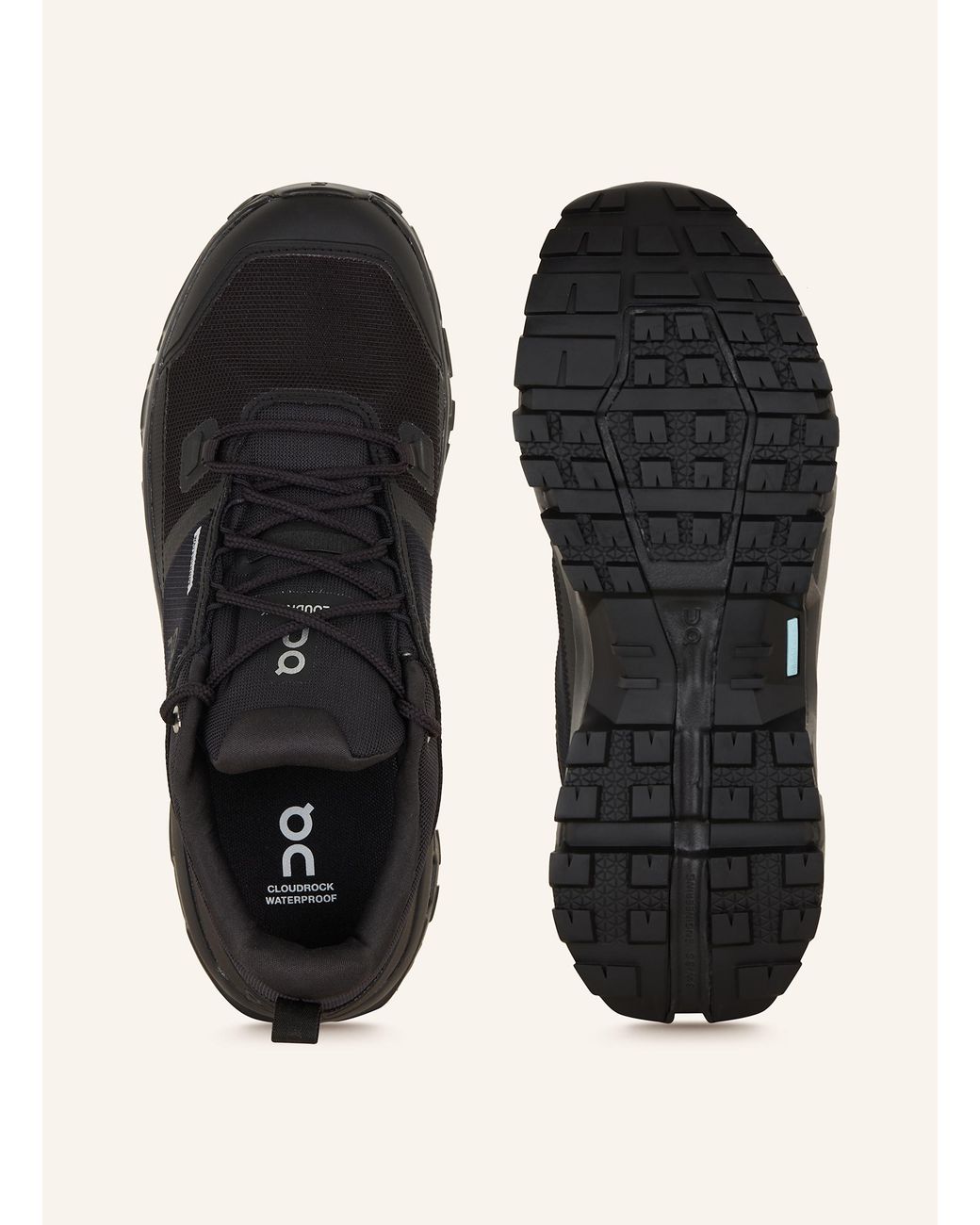 On Shoes Wanderschuhe CLOUDROCK LOW WP in Black für Herren
