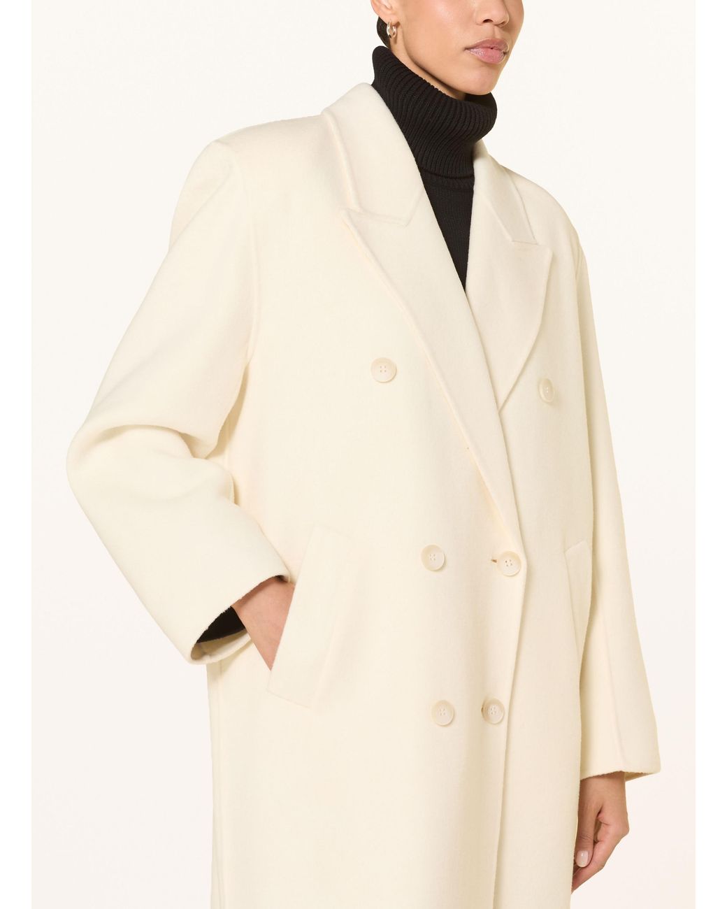 Frankie Shop Natural Wollmantel GAIA