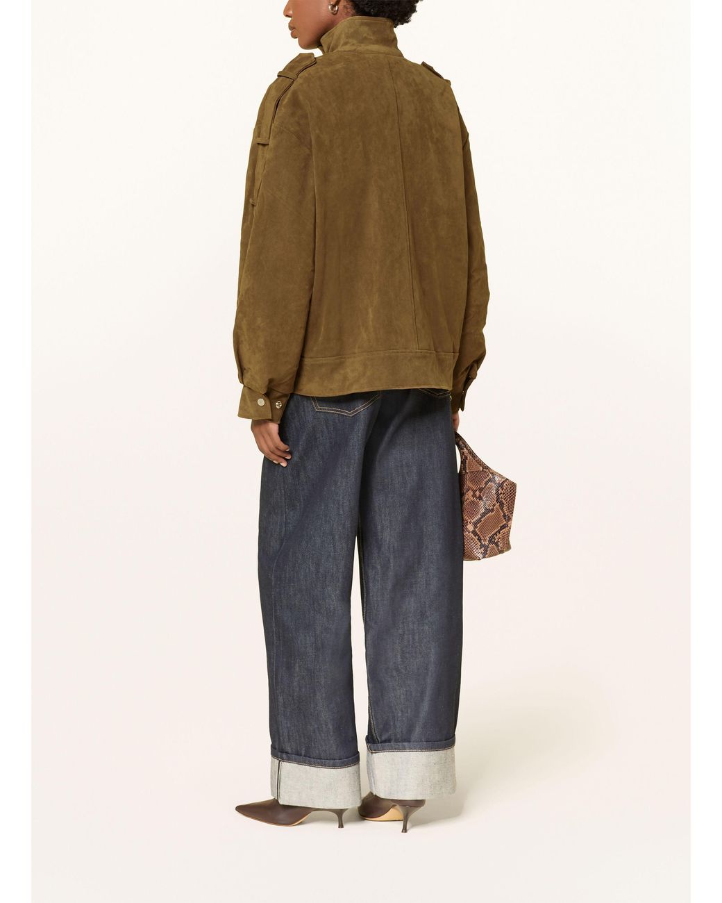 Source Unknown Green Jacke TOVA in Lederoptik