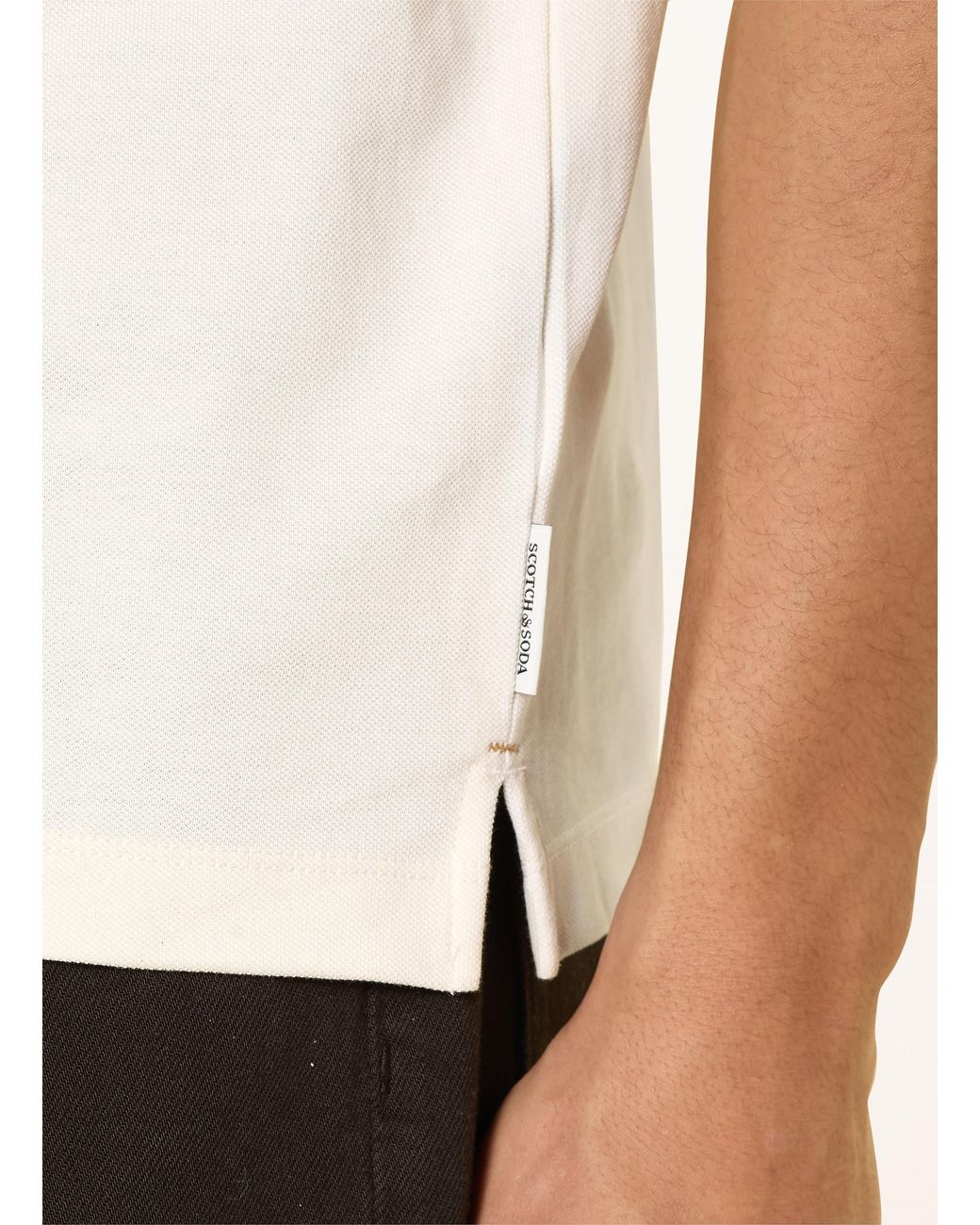 Scotch & Soda Piqué-Poloshirt in Natural für Herren