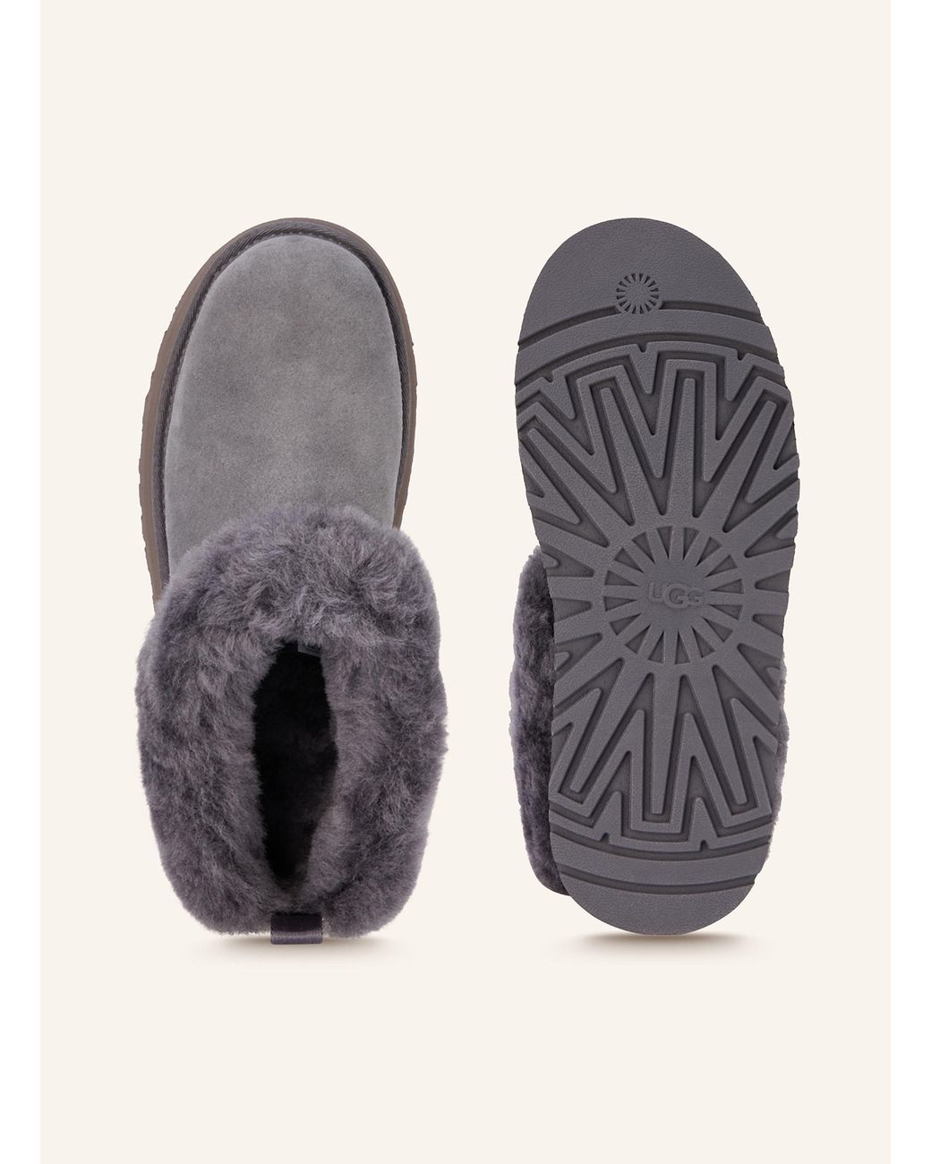 Ugg Gray Plateau-Mules TAZZELLE