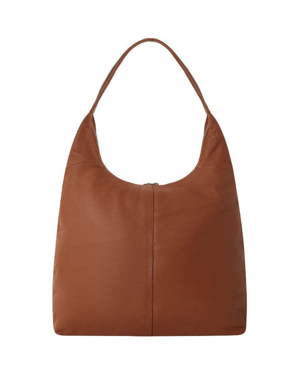 Brix + Bailey Camel Large Zip Top Leather Hobo Bag | Bxabd in Brown | Lyst  UK