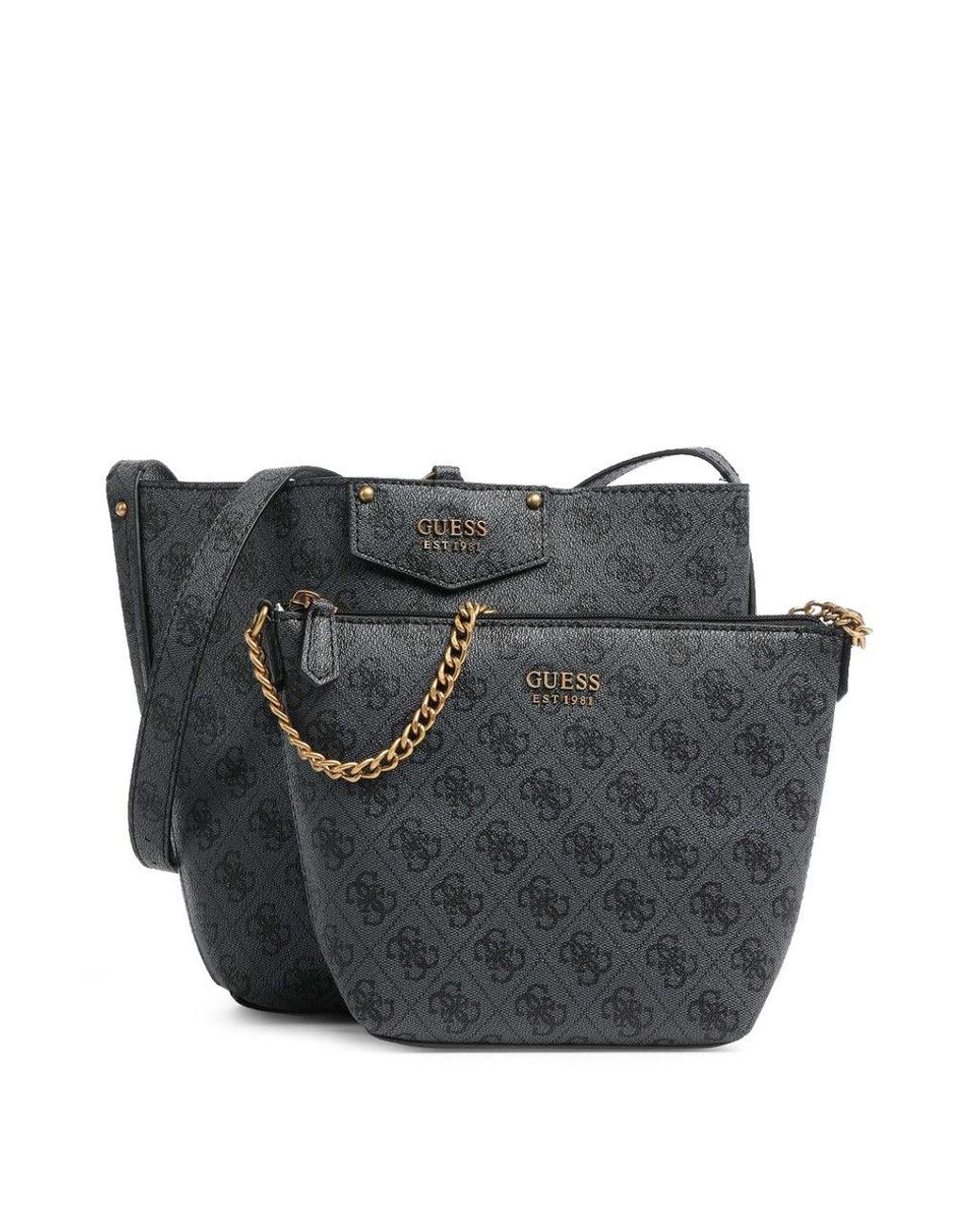 guess grey crossbody bag