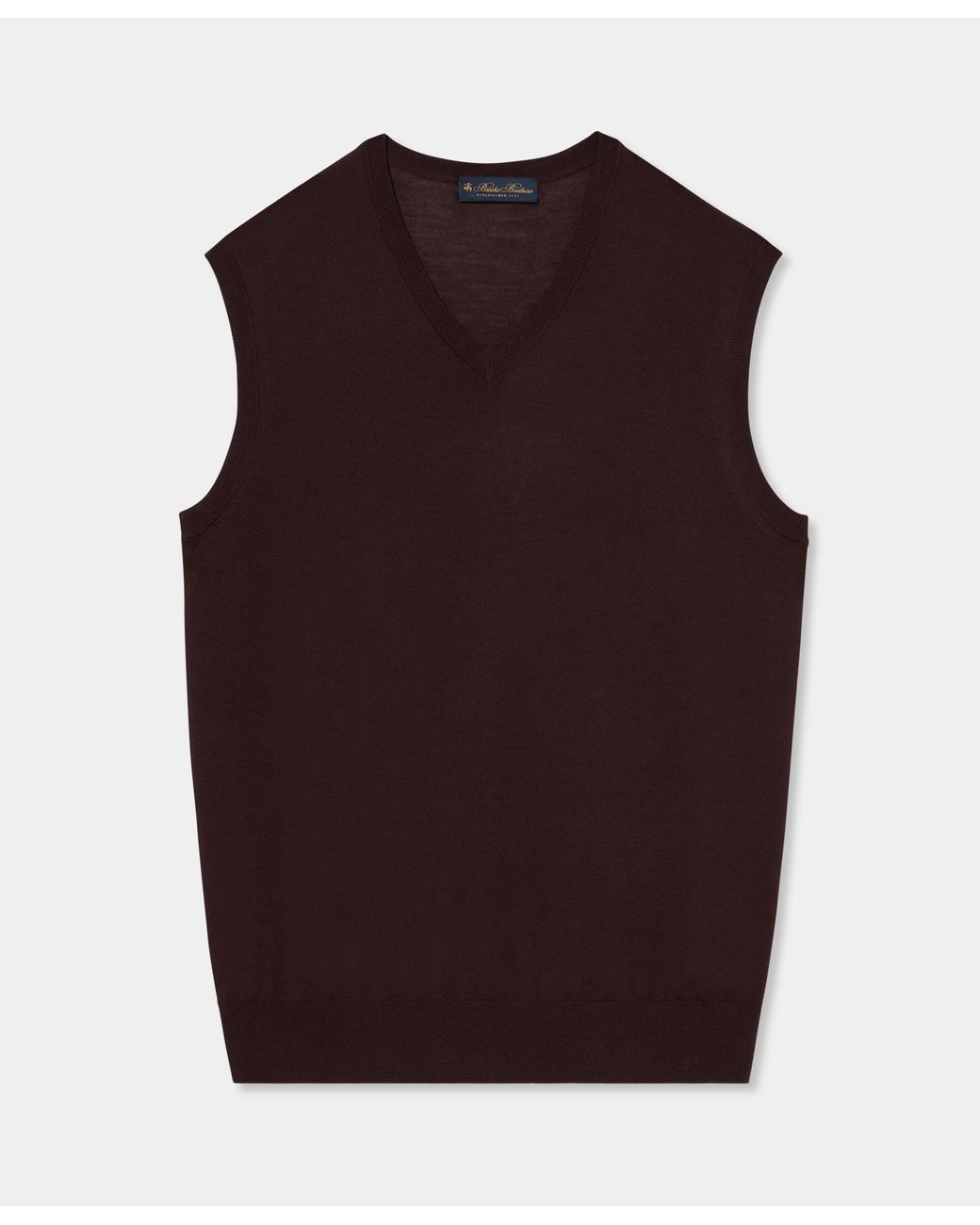 Brooks Brothers Brown V-Neck Sweater Vest for men