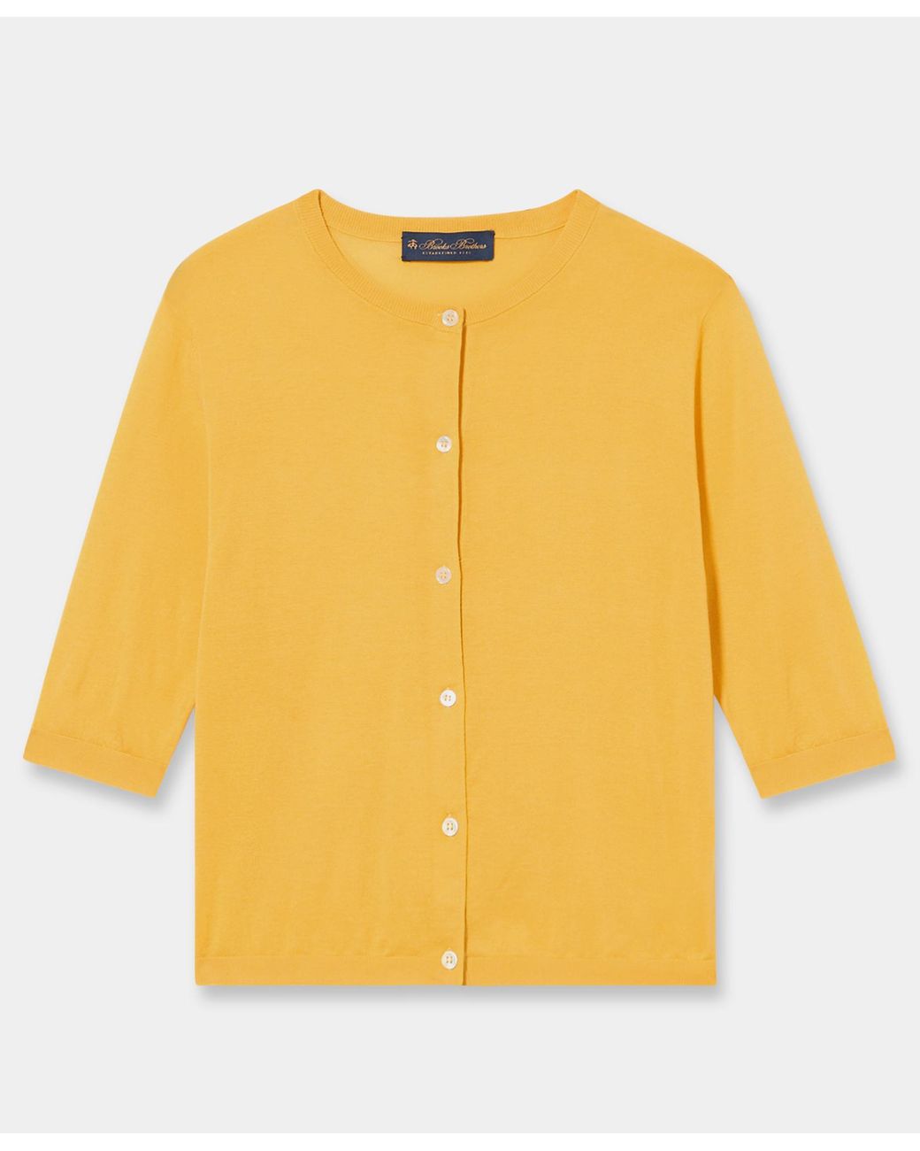 Brooks Brothers Yellow Silk Blend Cardigan