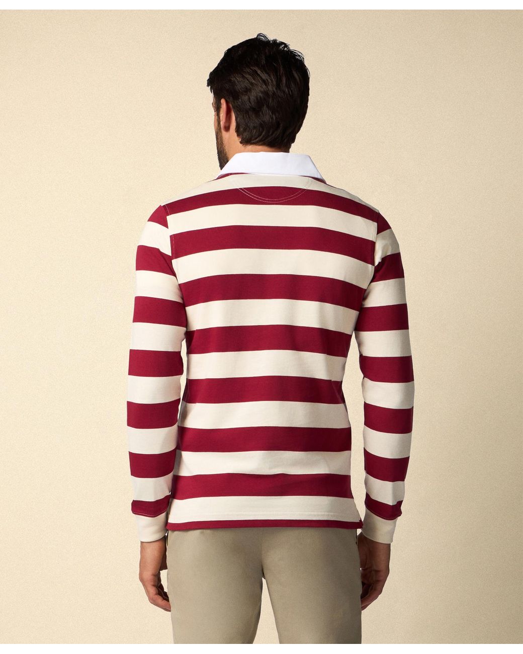 Brooks Brothers Red Striped Jersey Rugby Polo for men