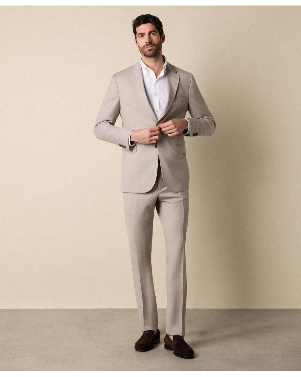 Brooks Brothers Gray Twill Virgin Wool Blazer for men