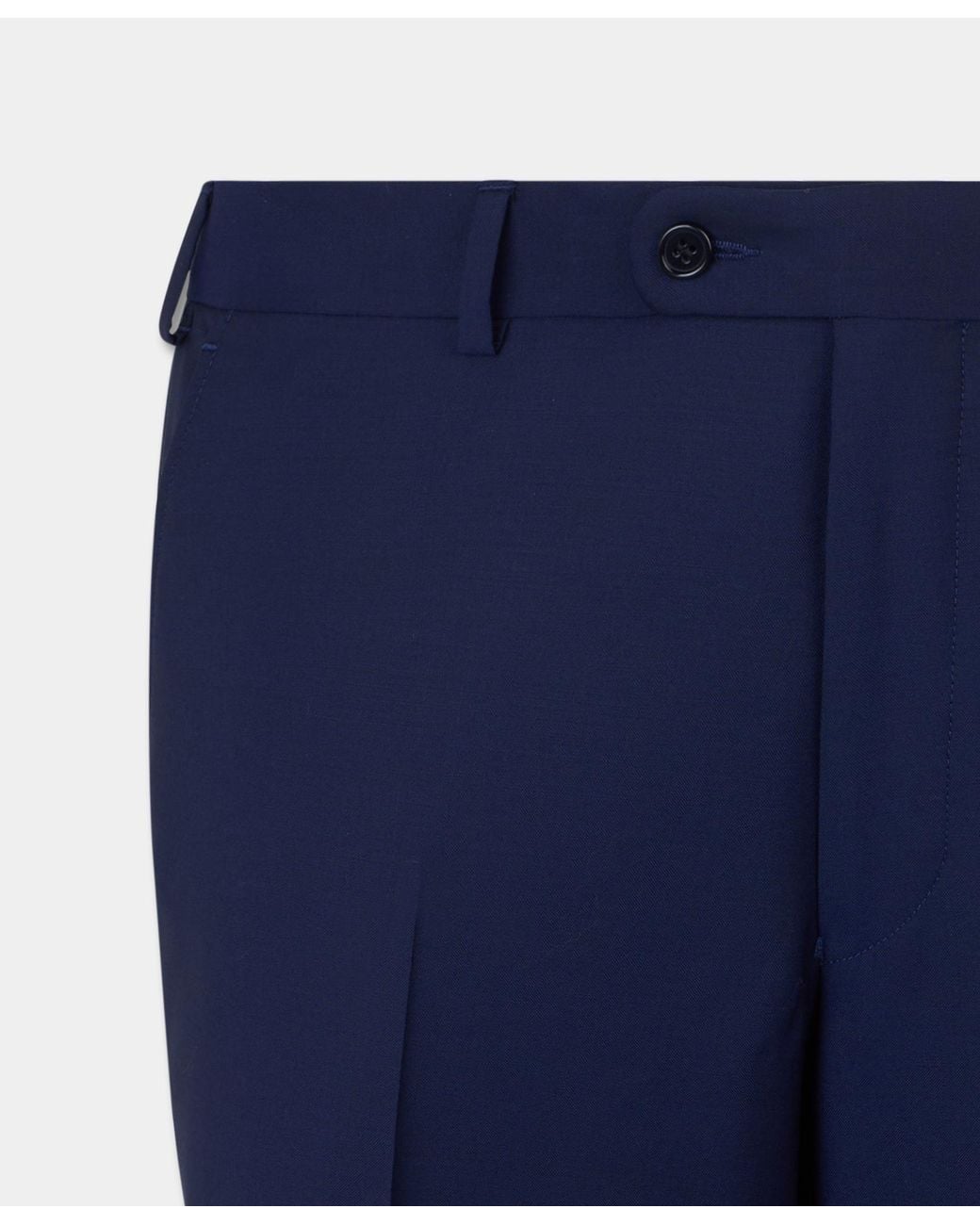 Brooks Brothers Blue Virgin Wool Plain Trousers for men