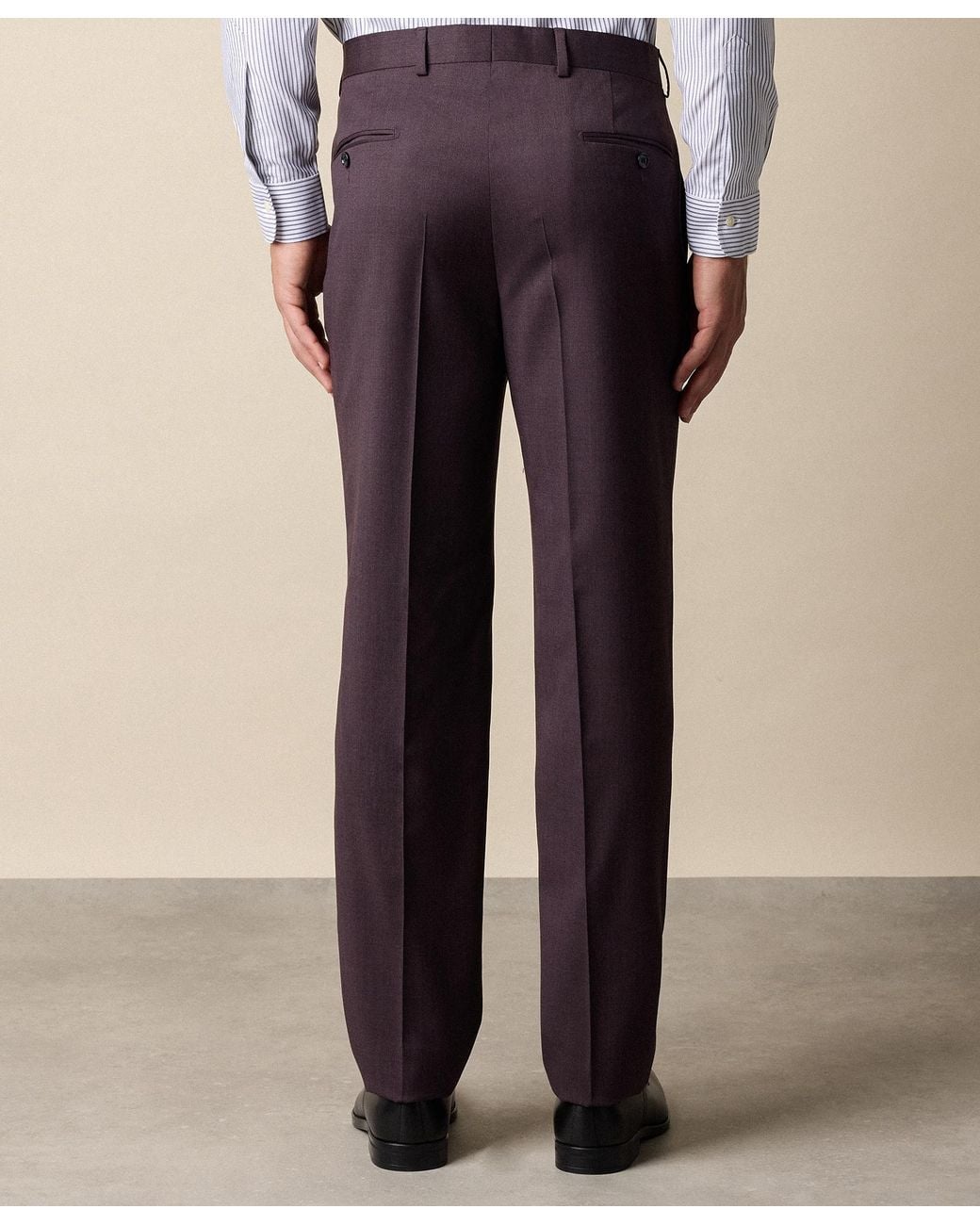 Brooks Brothers Purple Virgin Wool Trousers for men