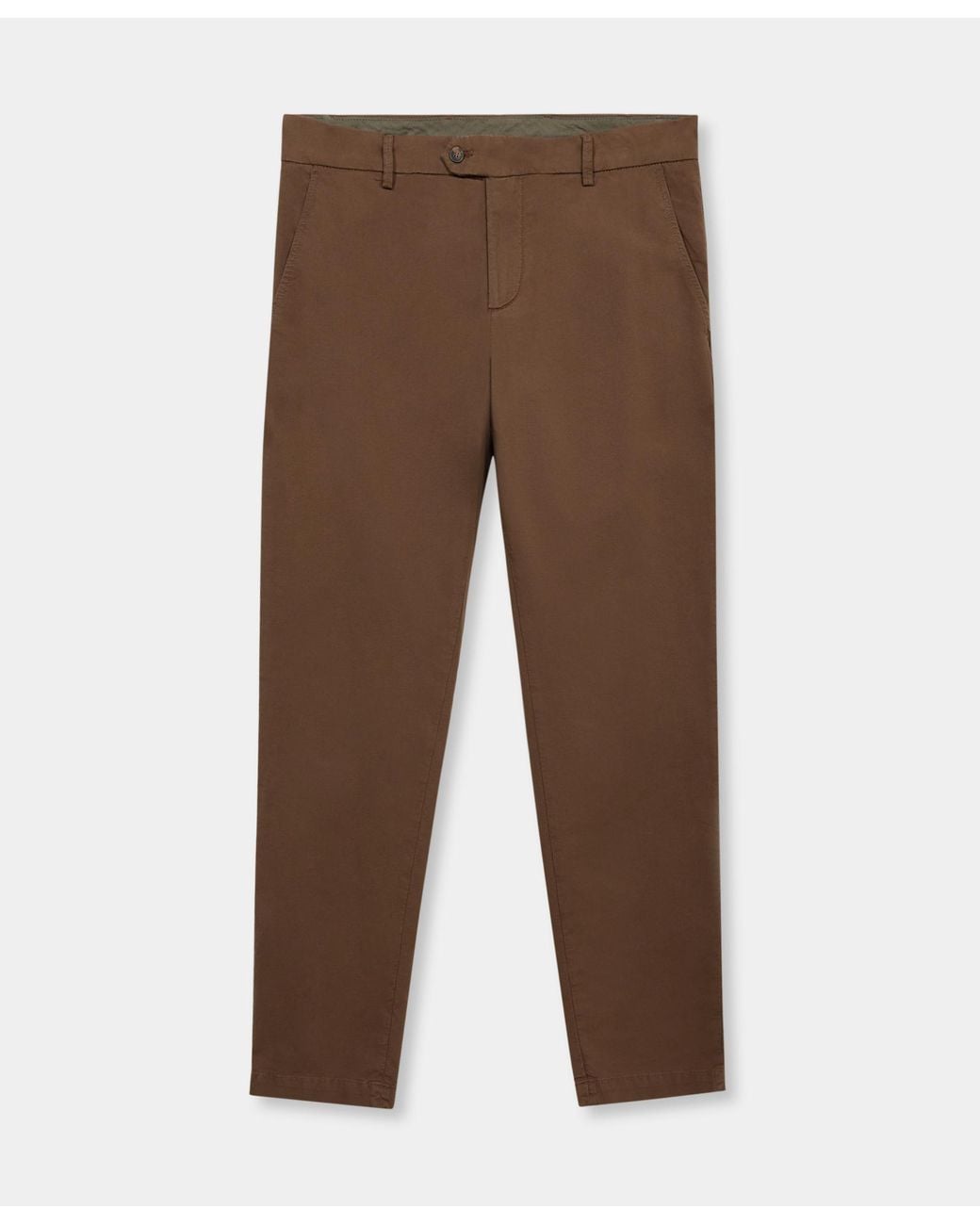 Brooks Brothers Brown Stretch Cotton Micro-Pattern Chino for men