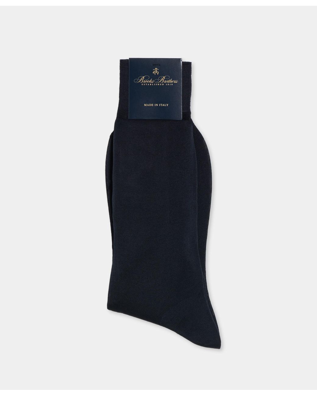 Brooks Brothers Blue Lisle Cotton Socks for men