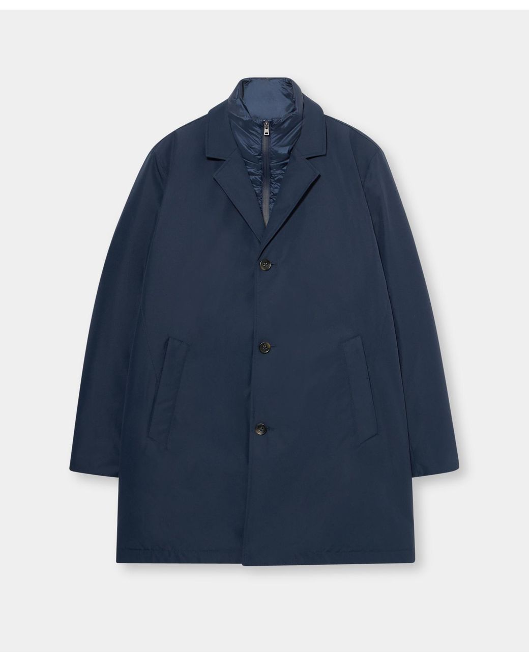 Brooks Brothers Blue Technical Trench Coat for men