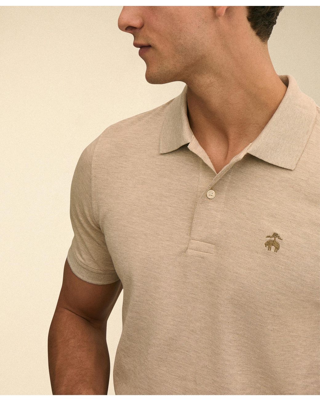 Brooks Brothers Natural Golden Fleece Washed Supima Cotton Polo for men