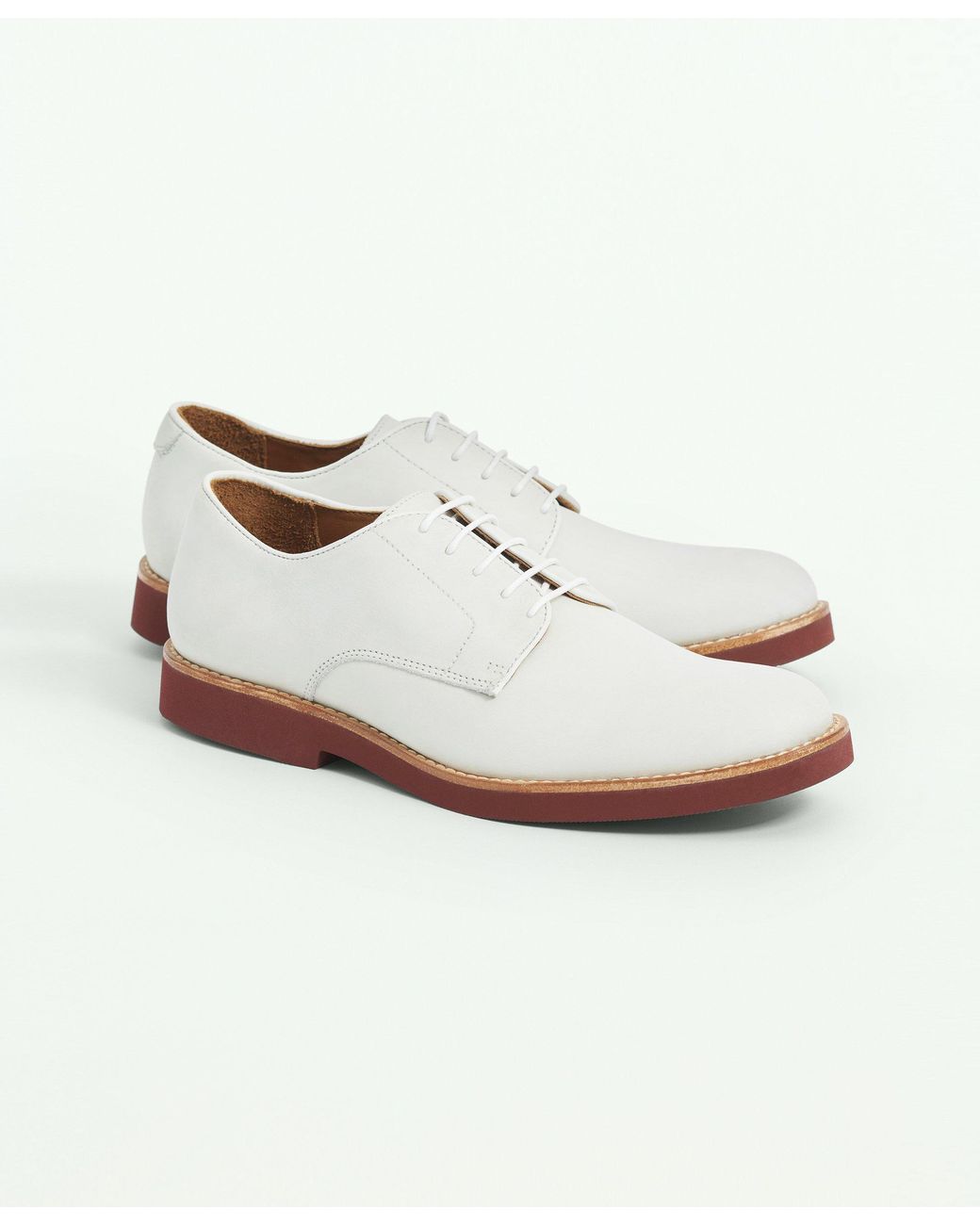 Brooks Brothers Classic Bucks Shoes in White for Men | Lyst