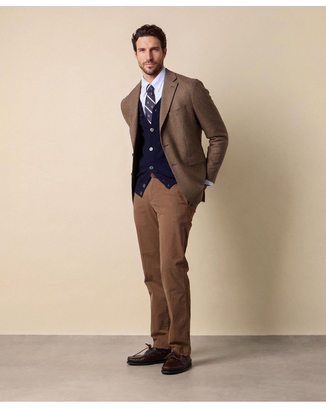 Brooks Brothers Blue Cardigan With Logo for men