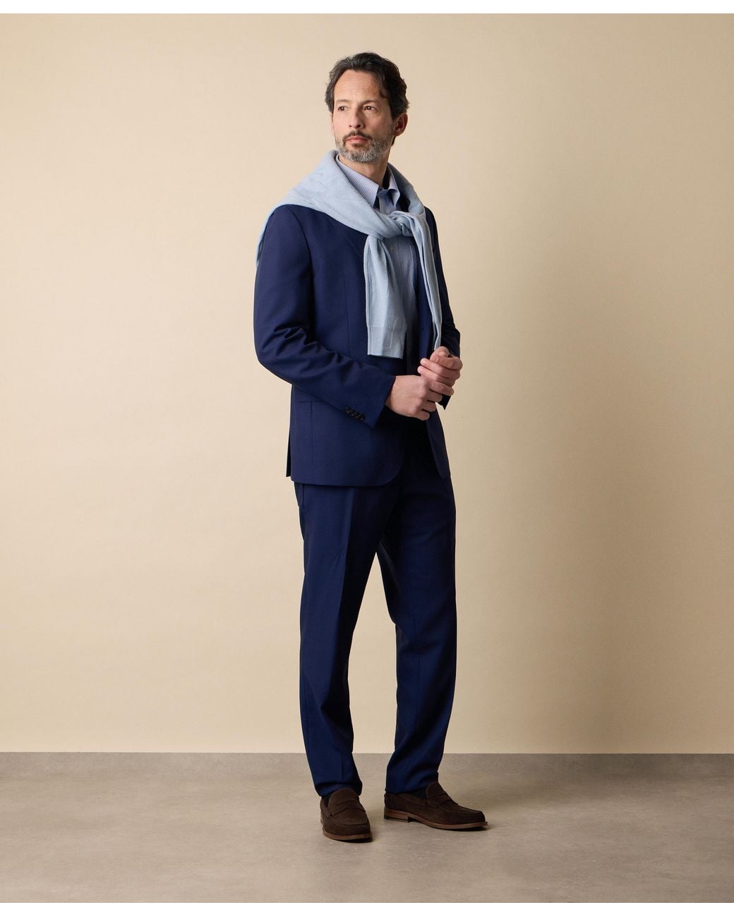 Brooks Brothers Blue Superfine Virgin Wool Suit for men